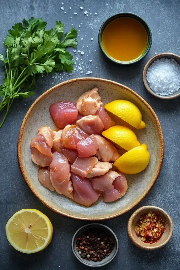 Step-by-step guide to marinating chicken for fajitas using lemon juice and spices